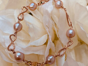 bracciale in oro e perle coltivate