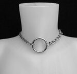 choker-con-anello-e-catena-col-argento