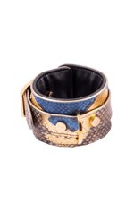 cavigliere-in-vero-pitone-colore-rocciaoro-e-blue-dipinti-a-mano