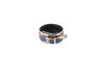 collare-in-vero-pitone-col-roccia-dipinto-a-mano-col-blue-e-oro