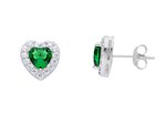 orecchini-in-argento-con-cuore-verde-e-contorno-in-zirconi