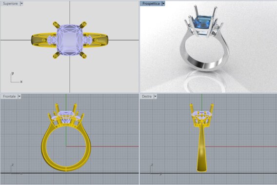 gioielleria fugazzi bocciarelli. proiezioni ortogonali. realizzazione di un anello in oro bianco, diamanti e acquamarina.jpeg gioielleria fugazzi bocciarelli. proiezioni ortogonali. realizzazione di un anello in oro bianco, diamanti e acquamarina.jpeg