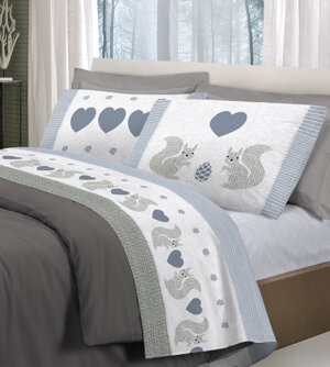 completo-letto-lenzuola-scoiattolo-grigio