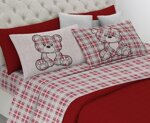 completo-letto-flanella-tartan-orsetto-pensieri-delicati