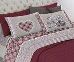 completo-letto-flanella-chalet-rosso-beige-blu