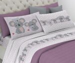 completo-letto-koala-grigio-beige-rosa