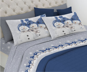 completo-letto-lenzuola-snowman-blu