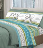 completo-letto-bau-bau-rosso-verde-rosa-beige