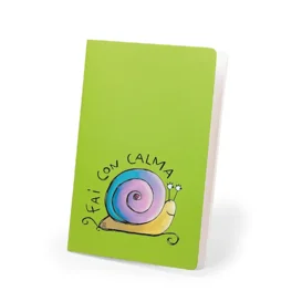 Quadernino Elena Mirandola x Spritz Quaderno A5 con fogli bianchi e lumaca stampata in copertina