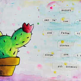 cactus con frase sulla pensione