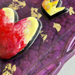 cuore-e-corona-con-cornice-viola-resin-art