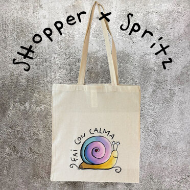 Elena Mirandola x Spritz Borse shopper in tela con varie illustrazioni