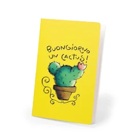 Quadernino Elena Mirandola x Spritz Quaderno A5 con fogli bianchi e cactus stampato in copertina