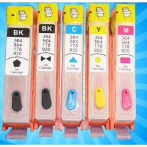cartucce-ricaricabili-hp-364-5-cartucce-no-oem