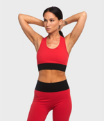top-sportivo-donna-in-tessuto-tecnico-kaia-brb-bright-redblack-heart-and-soul