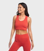 top-sportivo-donna-in-tessuto-tecnico-kaia-one-block-chili-heart-and-soul