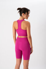 completo-sportivo-donna-in-tessuto-tecnico-kaia-top-biker-one-block-fuchsia-heart-and-soul