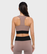 top-sportivo-donna-in-tessuto-tecnico-kaia-brb-dove-greyblack-heart-and-soul