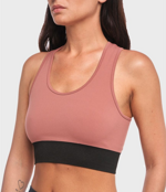 top-sportivo-donna-in-tessuto-tecnico-kaia-brb-desert-roseblack-heart-and-soul
