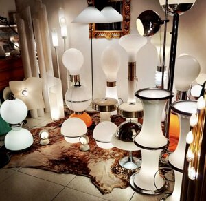 negozio modernariato, milano, milano design, design, lampada, lampadario, applique, piantana, design