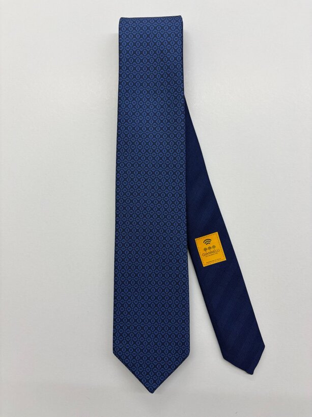cravatta in seta stampata da uomo in microfantasia double di giannelli 