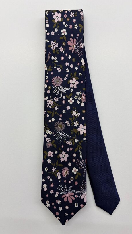 cravatta in seta uomo stampata fantasia floreale double di giannelli 