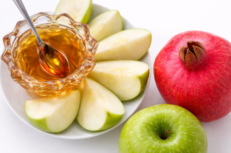 miele e frutta fresca