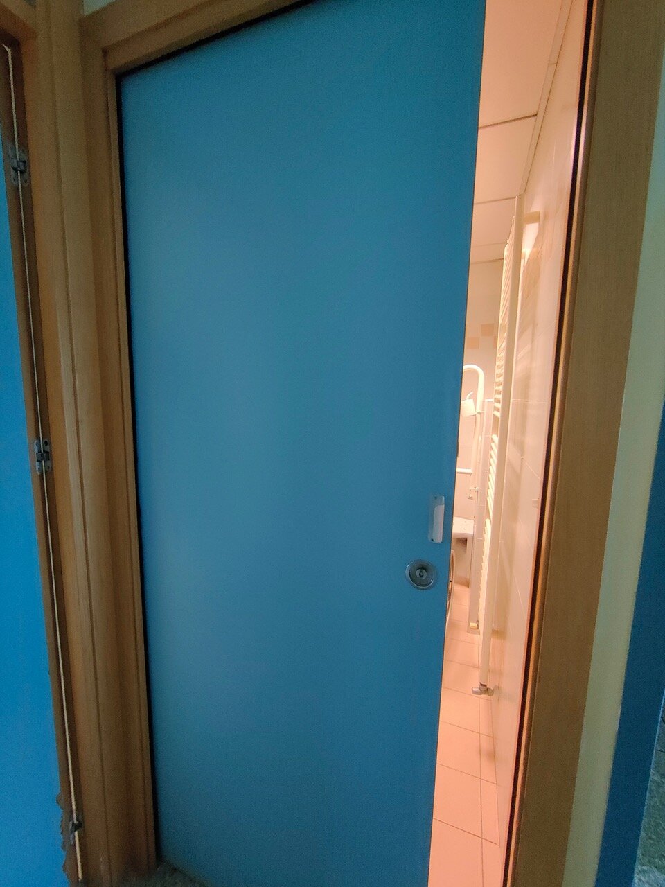 riqualificazione-porte-casa-riposo-belvedere-treviso-prima2.jpeg porta bagno azzurra prima