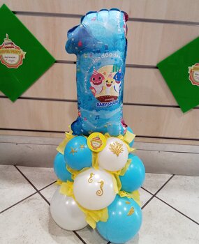 palloncino numero uno personalizzato palloncino numero uno baby Shark