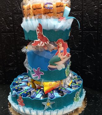 TORTA MERENDA torta merenda di ariel sirenetta
