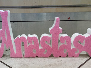 nome in polistirolo Anastasia