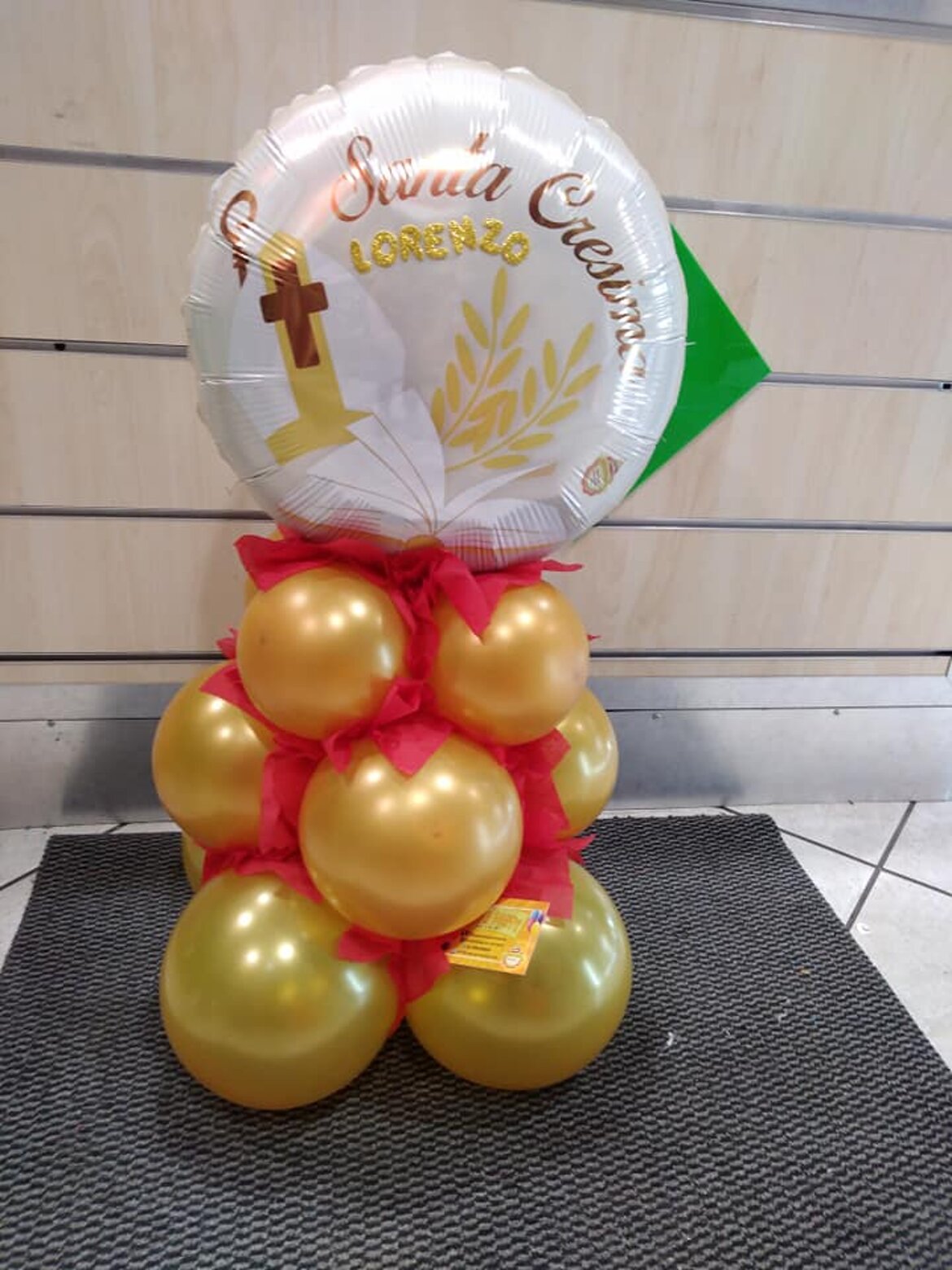 composizione palloncini cresima