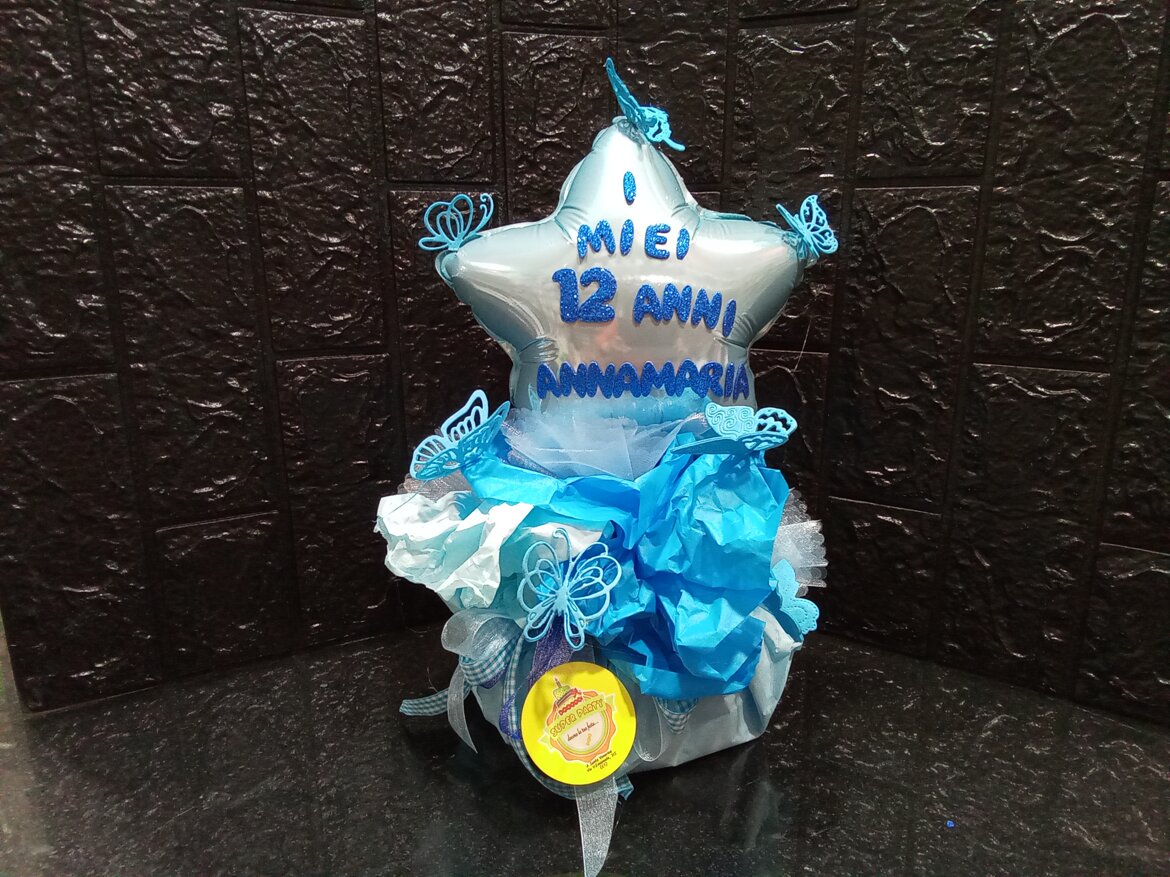 palloncino azzurro per ragazze