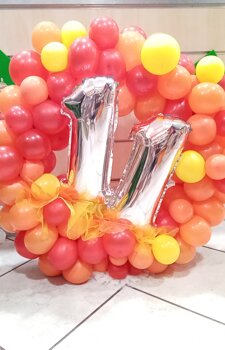 composizione palloncini 11 composizione palloncini 11 colori del fuoco