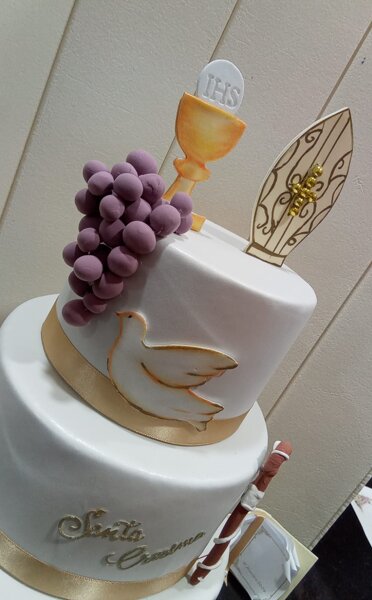torta scenografica cresima dettaglio torta cresima