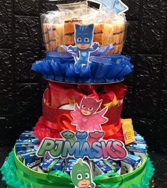 PJ MASKS torta merenda PJ MASKS