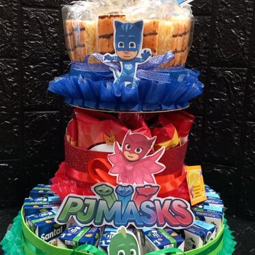 PJ MASKS torta merenda PJ MASKS