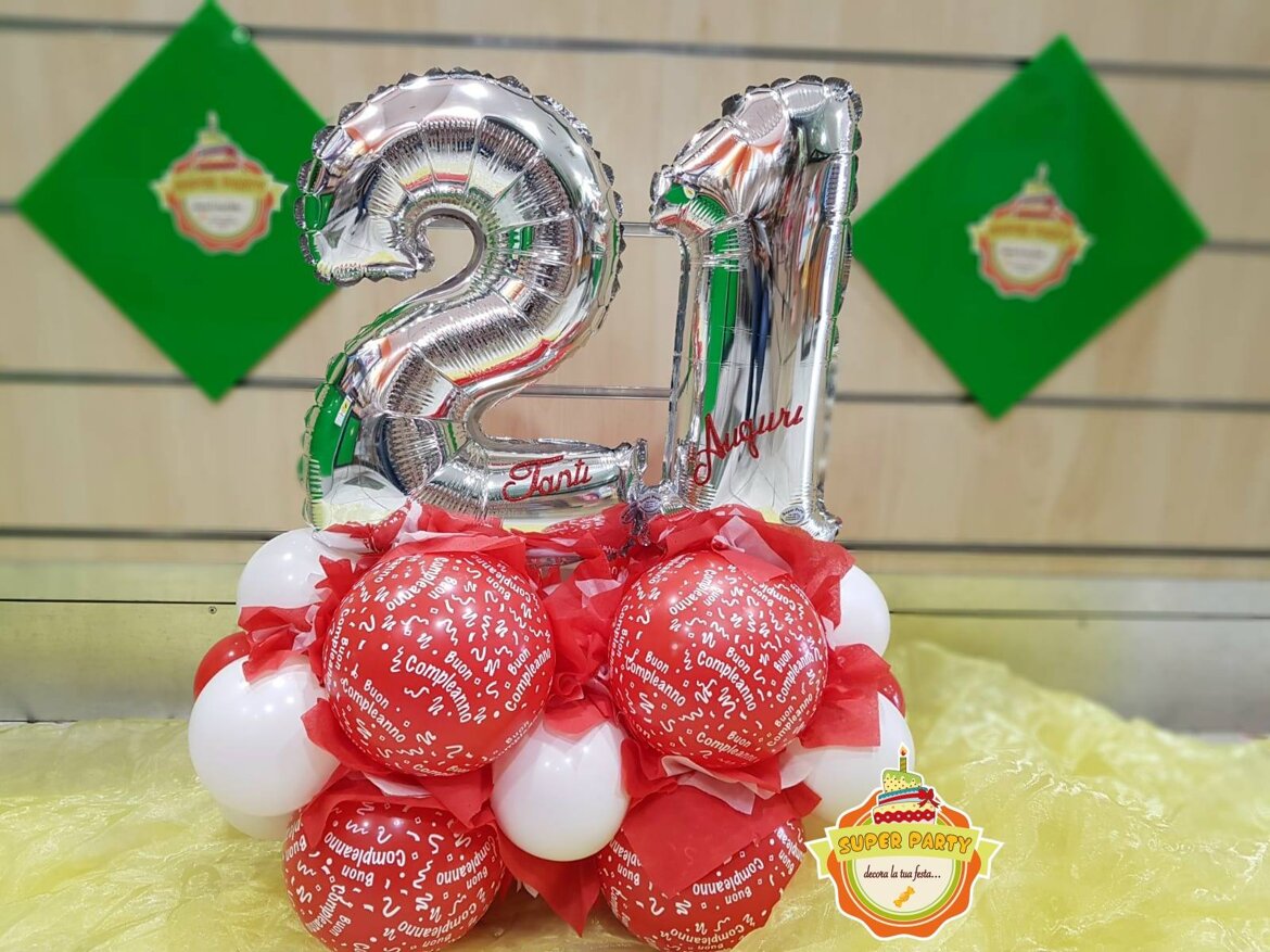 palloncino a numero 21 palloncino a numero 21