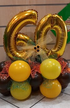 palloncino a numero palloncino a numero oro tonalita' girasoli