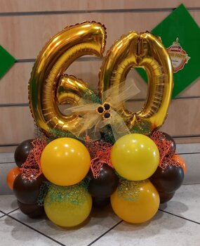 palloncino a numero palloncino a numero oro tonalita' girasoli