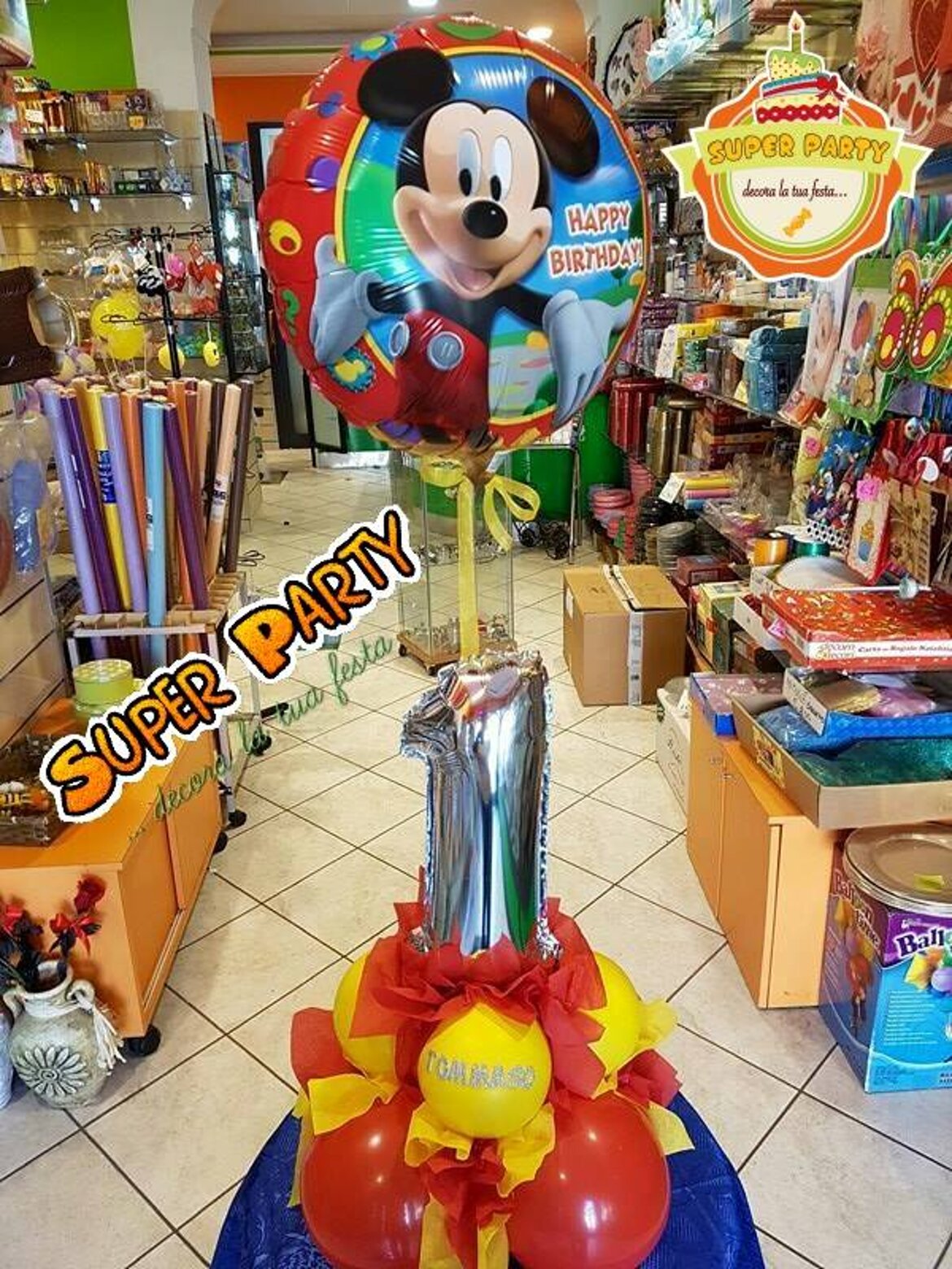 palloncino a numero 1 topolino palloncino a numero 1 topolino