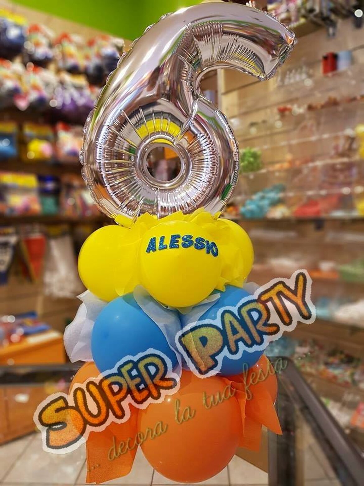 palloncino a numero 6 palloncino a numero 6
