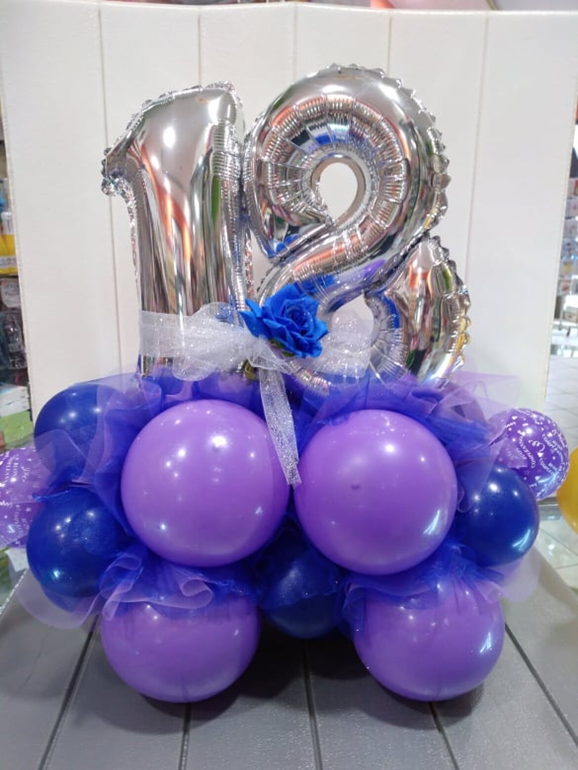 palloncino a numero 18 lilla palloncino a numero 18 lilla