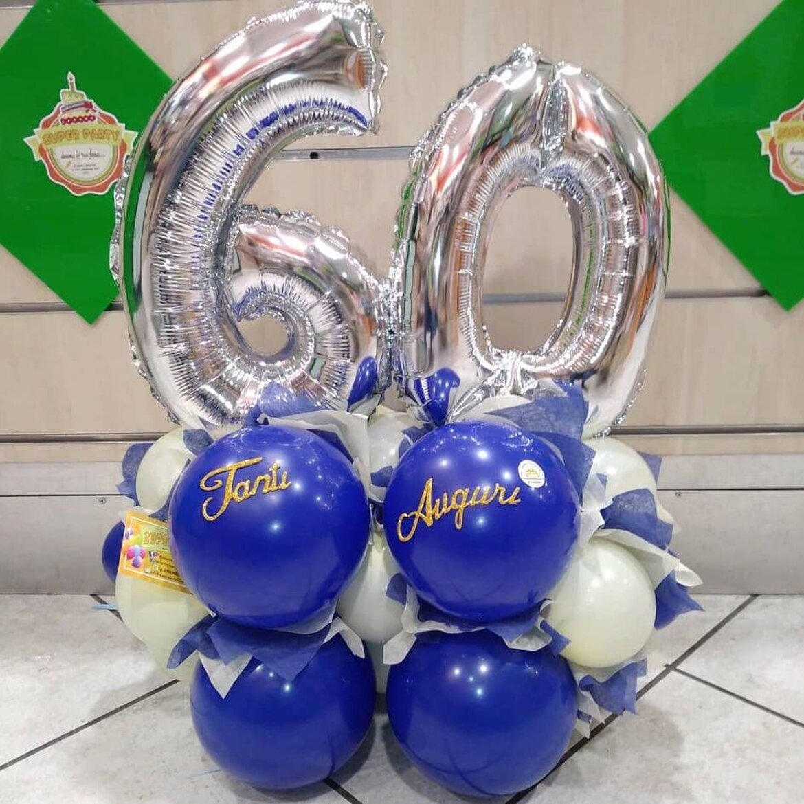 palloncino a numero 60 palloncino a numero 60