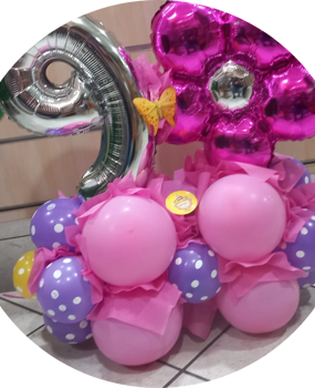palloncino a numero palloncino a numero 9 con fiori
