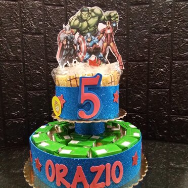 torta merenda ADVENGES torta merenda personalizzata a tema ADVENGES