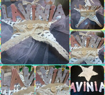 nome Lavinia stile shabby chic. su stella decoro da tavolo nome Lavinia stile shabby chic. su stella