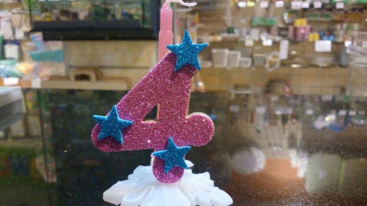 candela personalizzata 4 con stelle