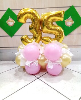 composizione palloncini 35 composizione palloncini 35 oro