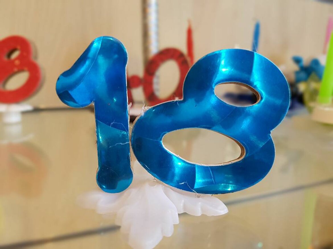 candela personalizzata 18